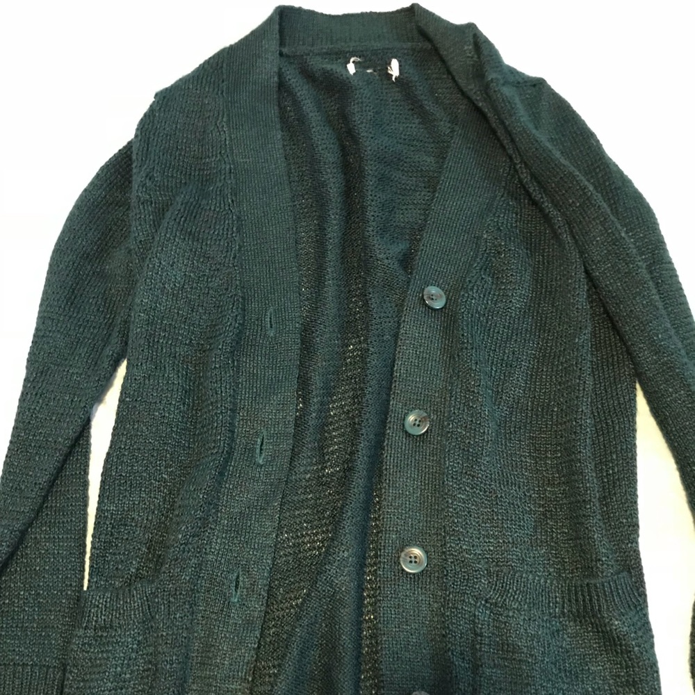 Beautiful dark green buttoned cardigan.